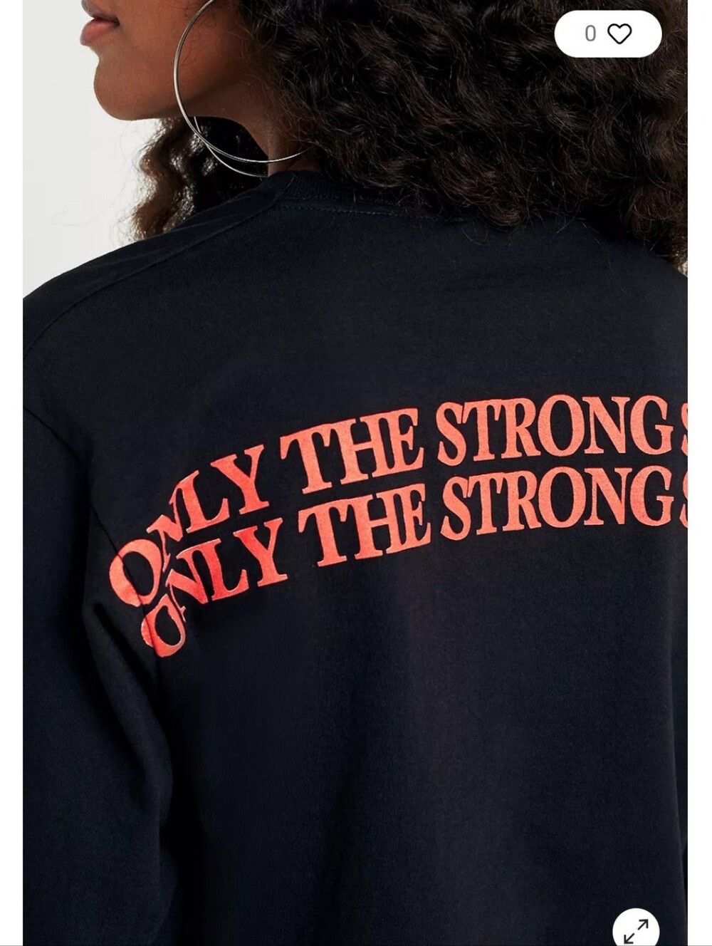 Urban Outfitters Light Before Dark Only The Strong Survive Cropped Long Sleeve - Picture 3 of 9
